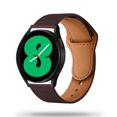 SKÓRZANA BRANSOLETA SAMSUNG GALAXY WATCH 4 / 5 / CLASSIC / 5 PRO / 6 / 6 CLASSIC / 7 CIEMNY BRĄZ