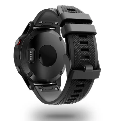 GUMOWY PASEK DO GARMIN FENIX 5 / 6 / 6 PRO / 7 CZARNY