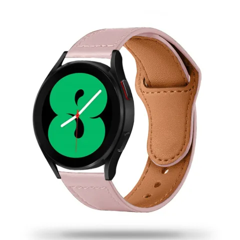 SKÓRZANA BRANSOLETA SAMSUNG GALAXY WATCH 4 / 5 / CLASSIC / 5 PRO / 6 / 6 CLASSIC / 7 RÓŻOWA