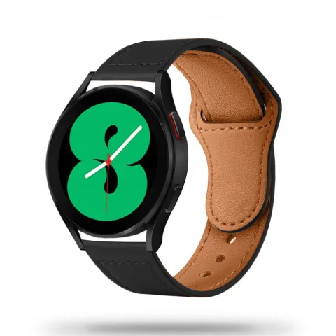SKÓRZANA BRANSOLETA SAMSUNG GALAXY WATCH 4 / 5 / CLASSIC / 5 PRO / 6 / 6 CLASSIC / 7 CZARNA