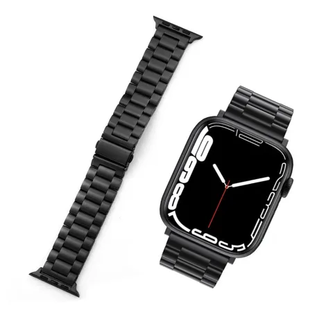 STALOWA BRANSOLETA APPLE WATCH 42/44/45/46/49MM CZARNA