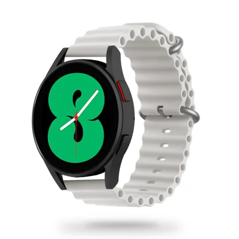 GUMOWA OPASKA GALAXY WATCH 4 / 5 / CLASSIC / 5 PRO / 6 / 6 CLASSIC / 7 BIAŁA
