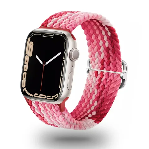 WYMIENNA PLECIONA OPASKA APPLE WATCH ( 38 / 40 / 41 MM ) RÓŻOWA