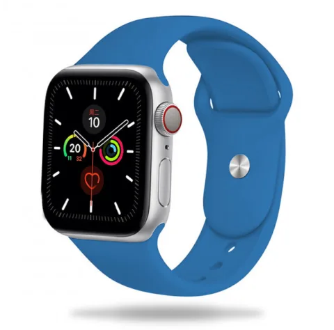 SILIKONOWA OPASKA DO APPLE WATCH 4 / 5 / 6 / 7 / 8 / 9 / 10 / SE ( 38 / 40 / 41 / 42 MM ), NIEBIESKA