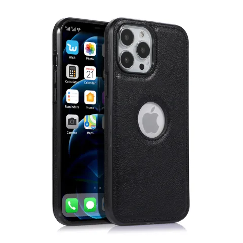 ETUI Z EKOSKÓRY OBUDOWA IPHONE 14 PRO CZARNE