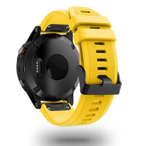 GUMOWY PASEK DO GARMIN FENIX 5 / 6 / 6 PRO / 7 ŻÓŁTY