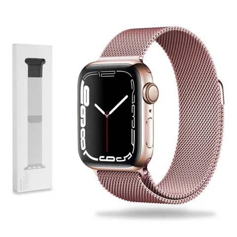METALOWA BRANSOLETKA OPASKA APPLE WATCH ( 38 / 40 / 41 / 42 MM ) RÓŻOWA