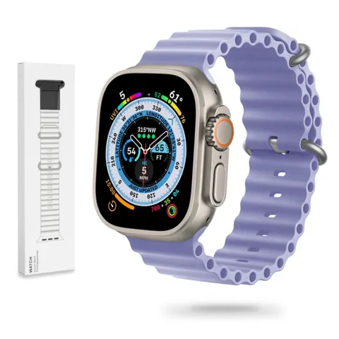 GUMOWA OPASKA APPLE WATCH (38 / 40 / 41 / 42 MM) LILIOWY