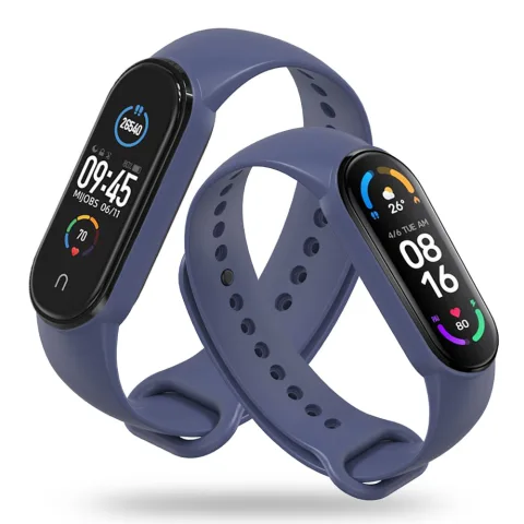 GUMOWA OPASKA XIAOMI MI BAND 5 / 6 / 6 NFC / 7 / 7 NFC GRANATOWY