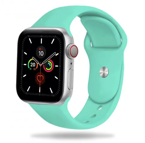 SILIKONOWA OPASKA DO APPLE WATCH 4 / 5 / 6 / 7 / 8 / 9 / 10 / SE ( 38 / 40 / 41 / 42 MM ), MIĘTOWA