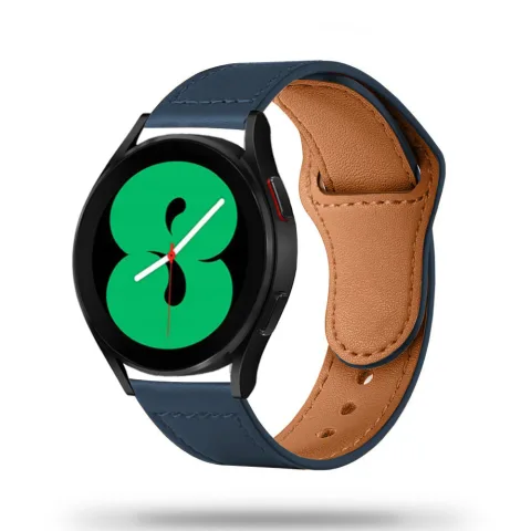 SKÓRZANA BRANSOLETA SAMSUNG GALAXY WATCH 4 / 5 / CLASSIC / 5 PRO / 6 / 6 CLASSIC / 7 NIEBIESKA