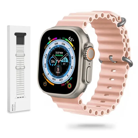 GUMOWA OPASKA APPLE WATCH (44 / 45 / 46 / 49 MM) RÓŻ VINTAGE
