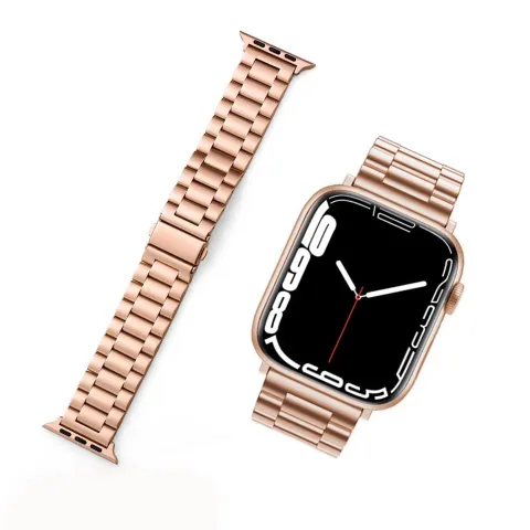 STALOWA BRANSOLETA APPLE WATCH 38/40/41/42MM RÓŻOWE ZŁOTO