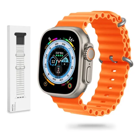 GUMOWA OPASKA APPLE WATCH (38 / 40 / 41 / 42 MM) POMARAŃCZOWY