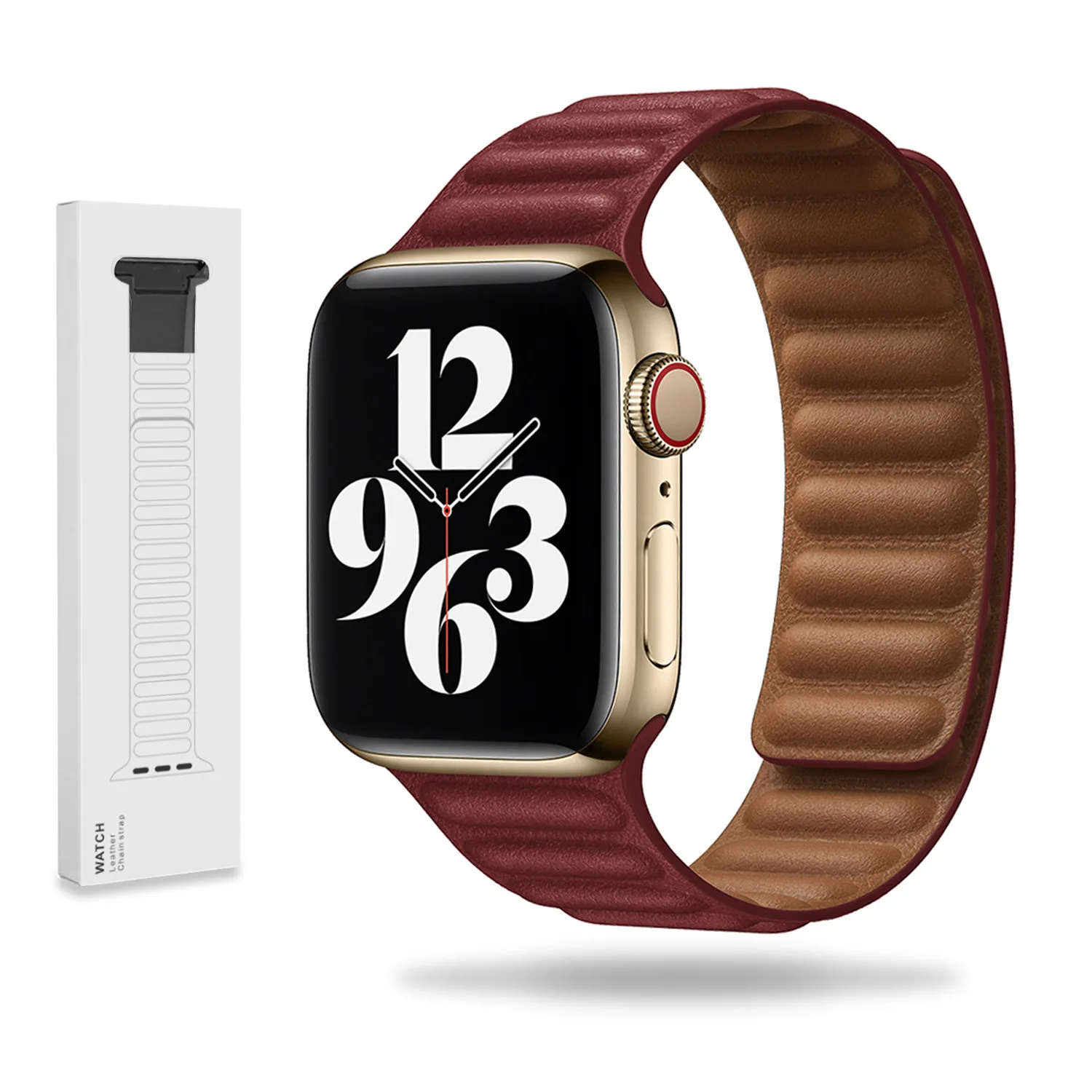 MAGNETYCZNA BRANSOLETA DO APPLE WATCH ( 38 / 40 / 41 / 42 MM ) BORDOWY