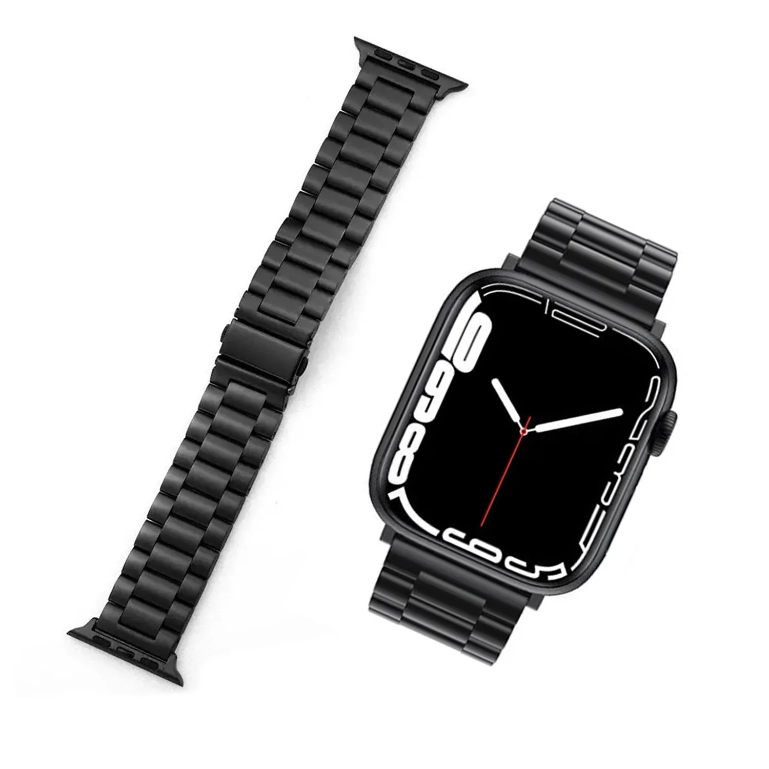 STALOWA BRANSOLETA APPLE WATCH 38/40/41/42MM CZARNA