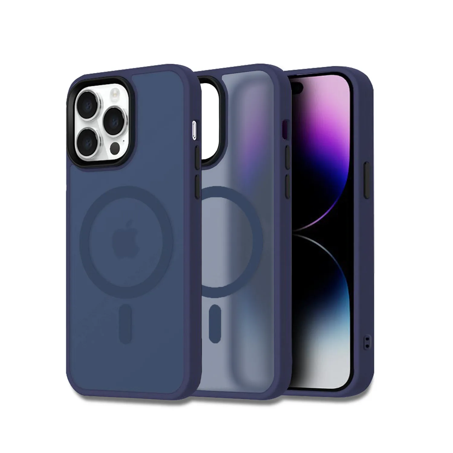 ETUI OBUDOWA MAGSAFE IPHONE 14 PRO NAVY BLUE