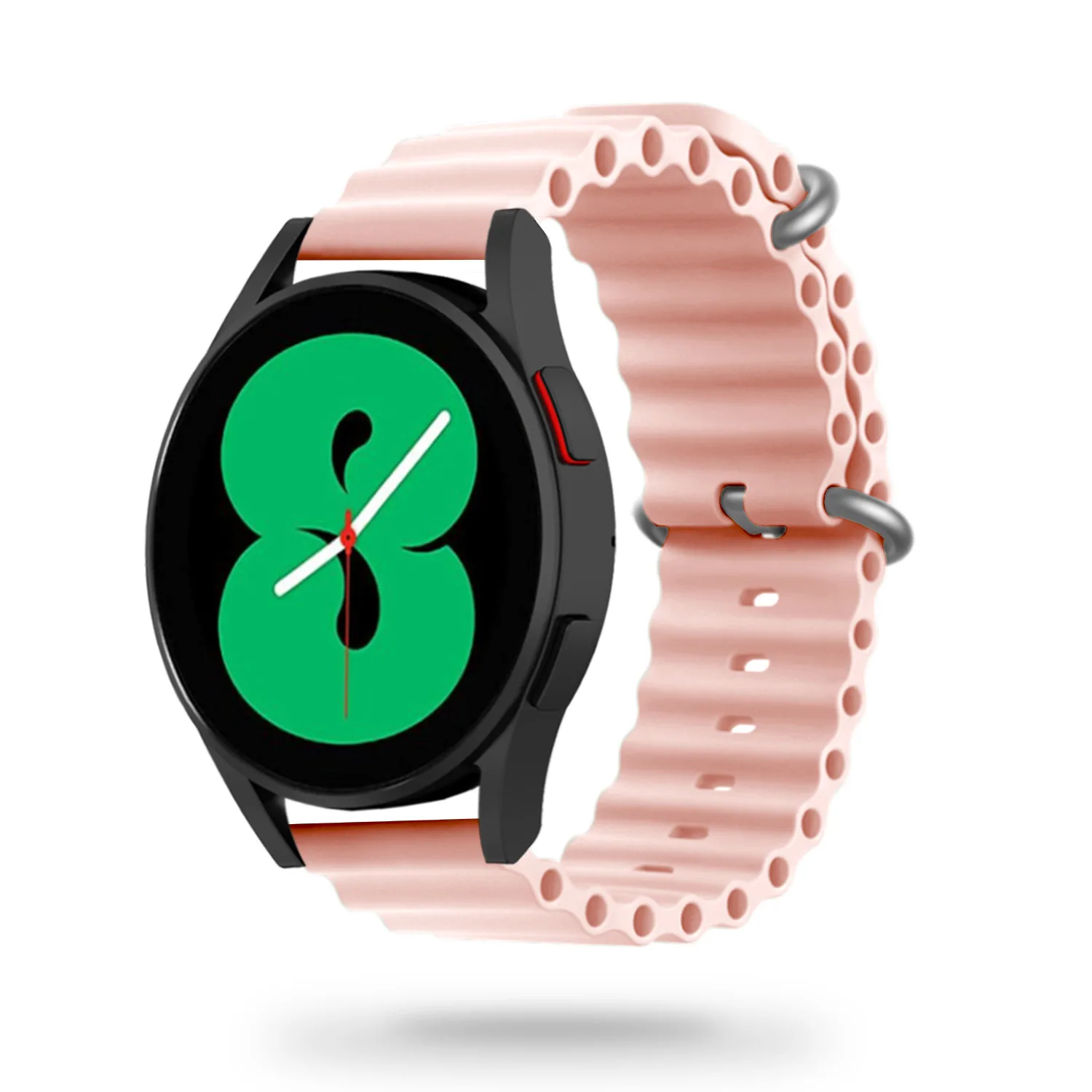 GUMOWA OPASKA GALAXY WATCH 4 / 5 / CLASSIC / 5 PRO / 6 / 6 CLASSIC / 7 JASNY RÓŻ