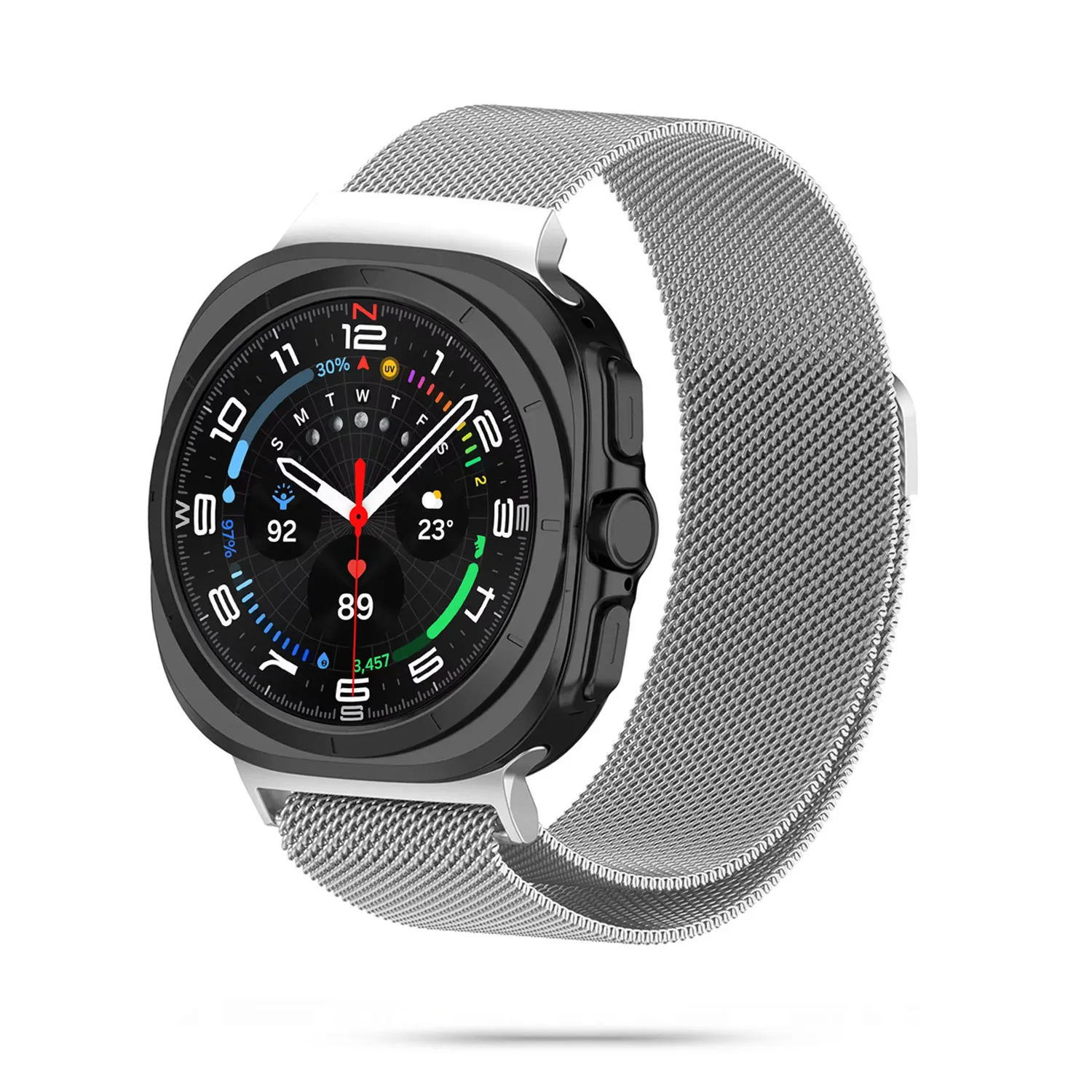 METALOWA BRANSOLETKA MILANESE SAMSUNG GALAXY WATCH ULTRA 2024 SREBRNA