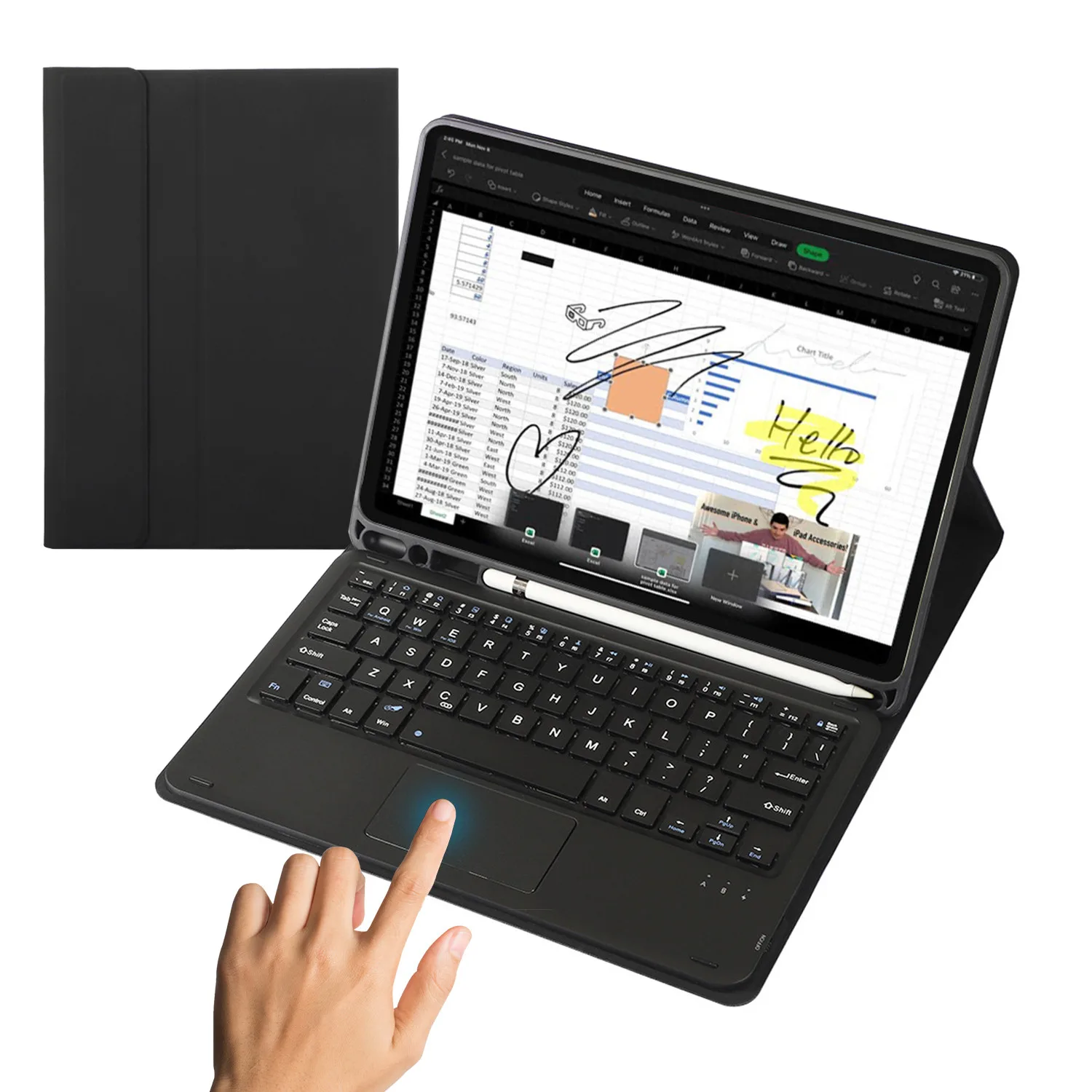 ETUI KLAWIATURA Z TOUCHPADEM DO APPLE IPAD 10 (10.9 CALA)