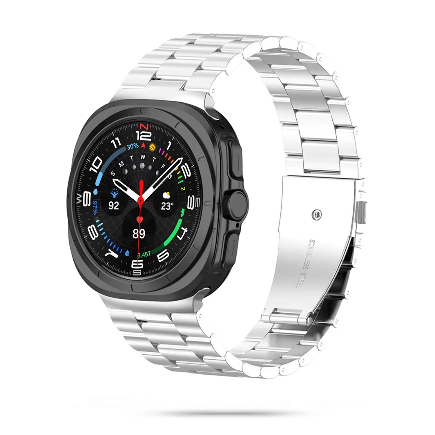 STALOWA BRANSOLETA GALAXY WATCH ULTRA 2024 SREBRNA