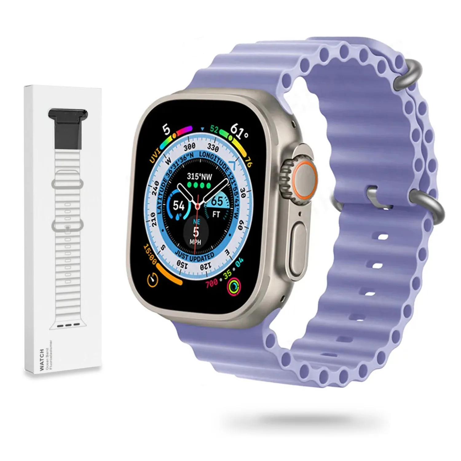 GUMOWA OPASKA APPLE WATCH (38 / 40 / 41 / 42 MM) LILIOWY