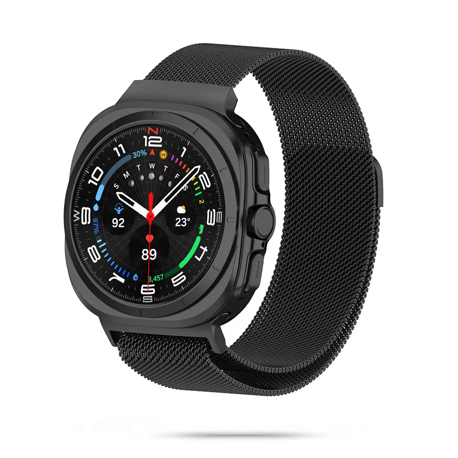METALOWA BRANSOLETKA MILANESE SAMSUNG GALAXY WATCH ULTRA 2024 CZARNA